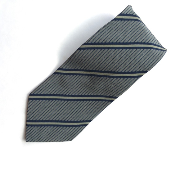 Giorgio Armani Cravatte 100% Silk Green Striped Print Men's Neck Tie Designer - Picture 1 of 4